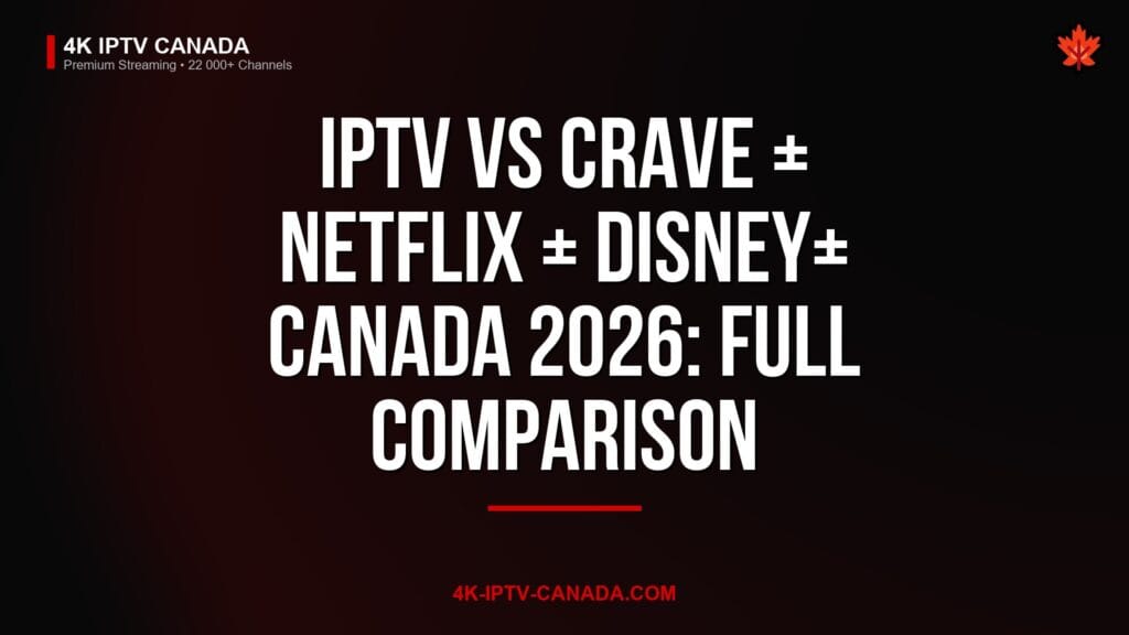 IPTV vs premium streaming services Canada comparison , 4K IPTV Canada