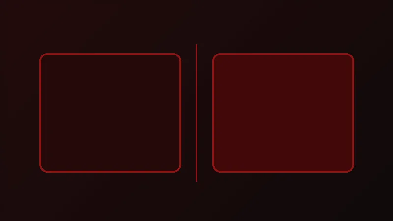 Line drawing of two equal panels set against each other: one device against every device